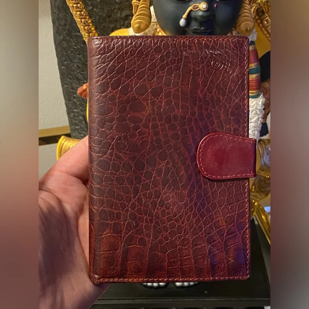 louise fontaine vintage alligator leather wallet